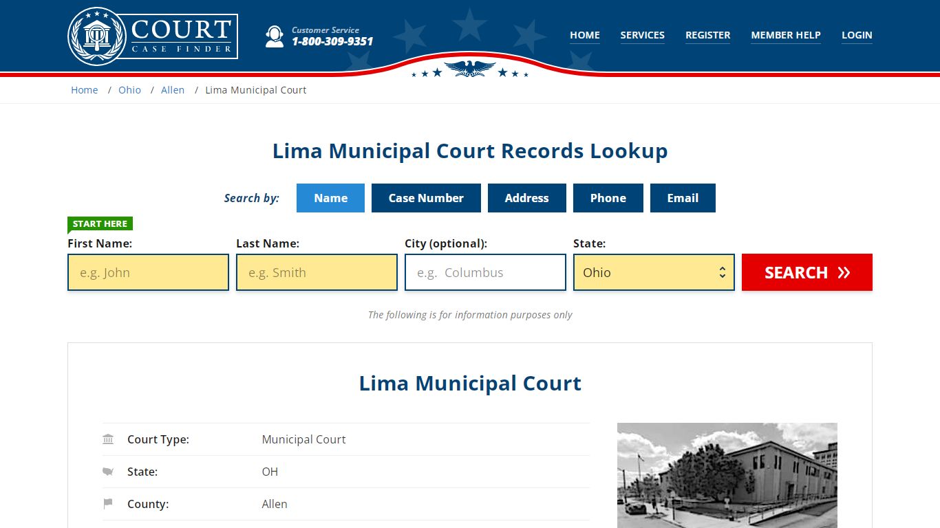 Lima Municipal Court Records Lookup - CourtCaseFinder.com